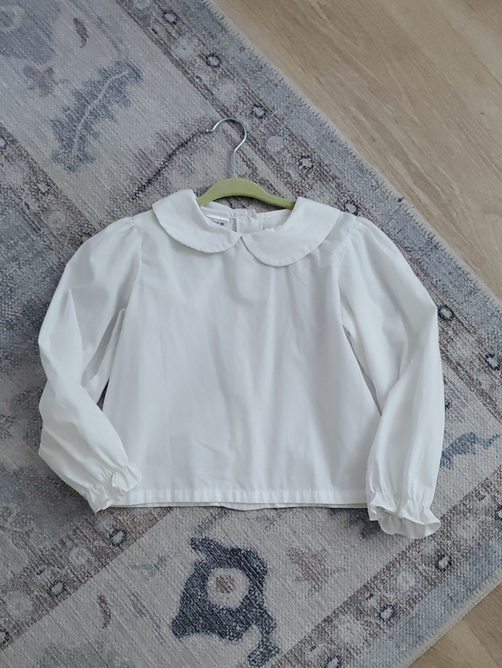 Samantha Says Kids White Long Sleeve Blouse Shirt Peter Pan Collar Sz4